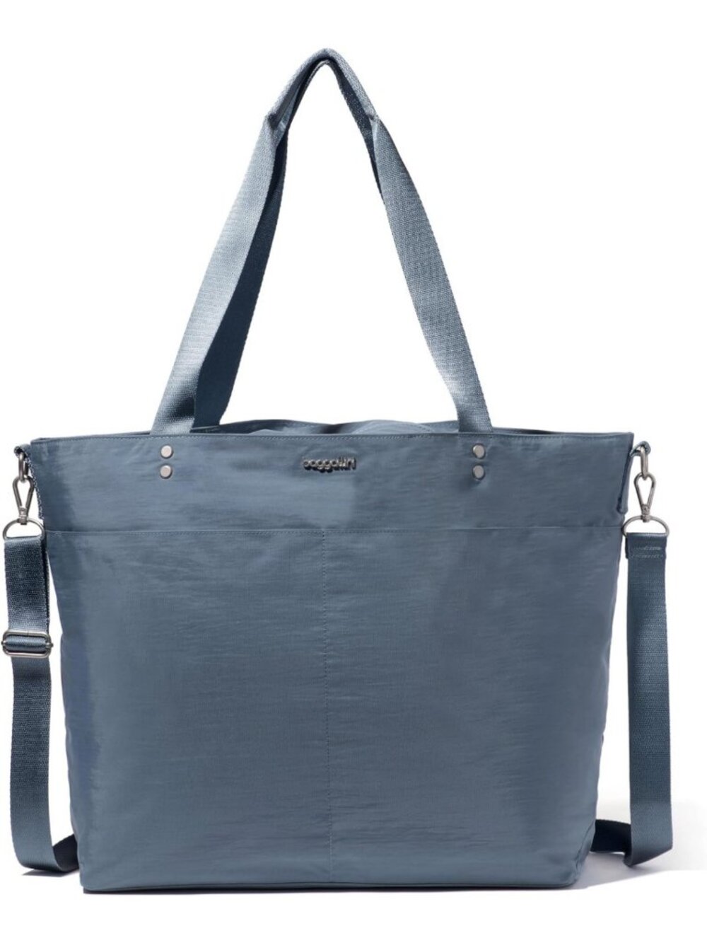 Lightweight Nylon Carryall Tote - Zipper Top Weekender Travel Bag with Luggage